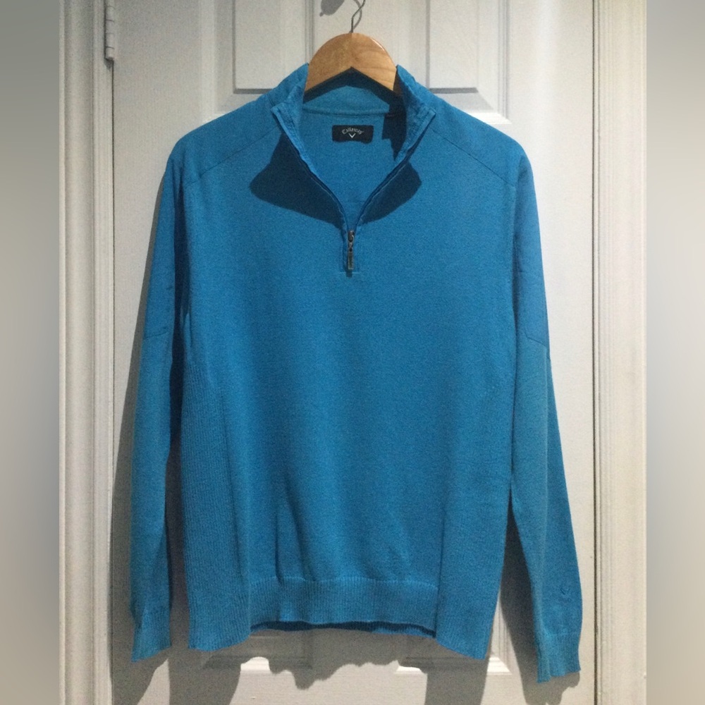 Callaway Performance Wear Golf Blue Zip-Up Sweater